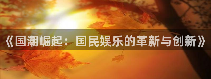 豪门国际：《国潮崛起：国民娱乐的革新与创新》